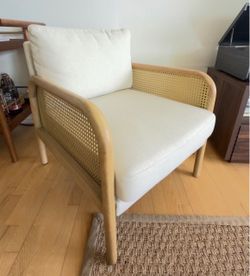 Pair of Studio McGee Cane Accent Chairs