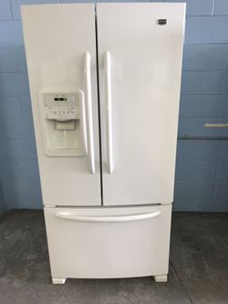 33" Wide White French Door Refrigerator With 120 Day Warranty.