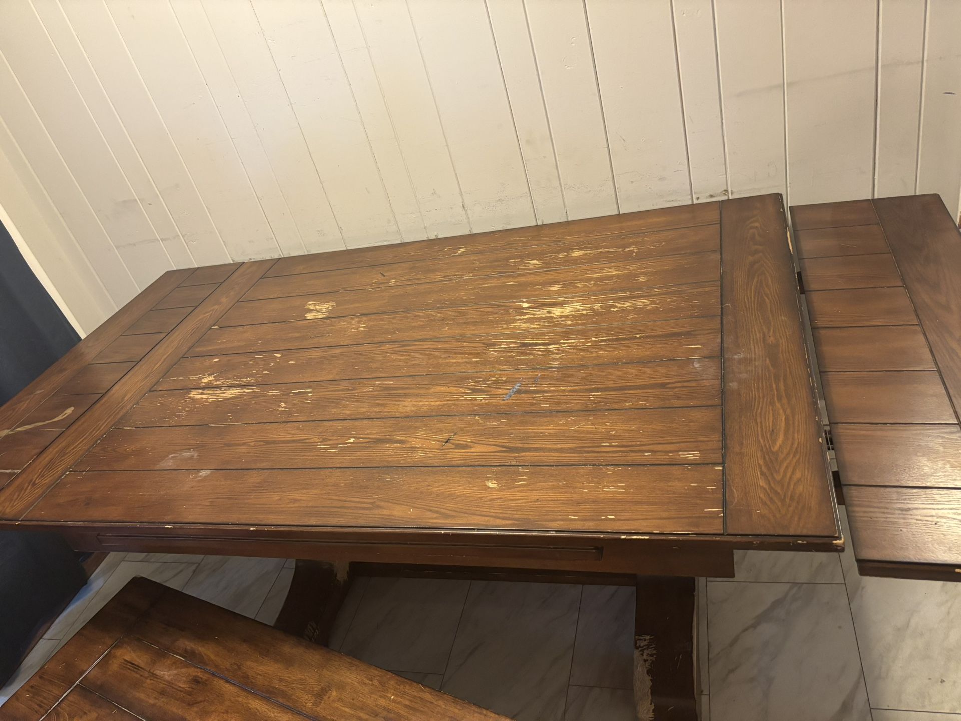 Solid Wood Dining Table & Bench