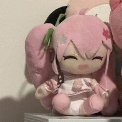 Hatsune Miku Pink Sakura 6" Smile Plush Doll Toy Japan Taito Cherry Blossom 2020