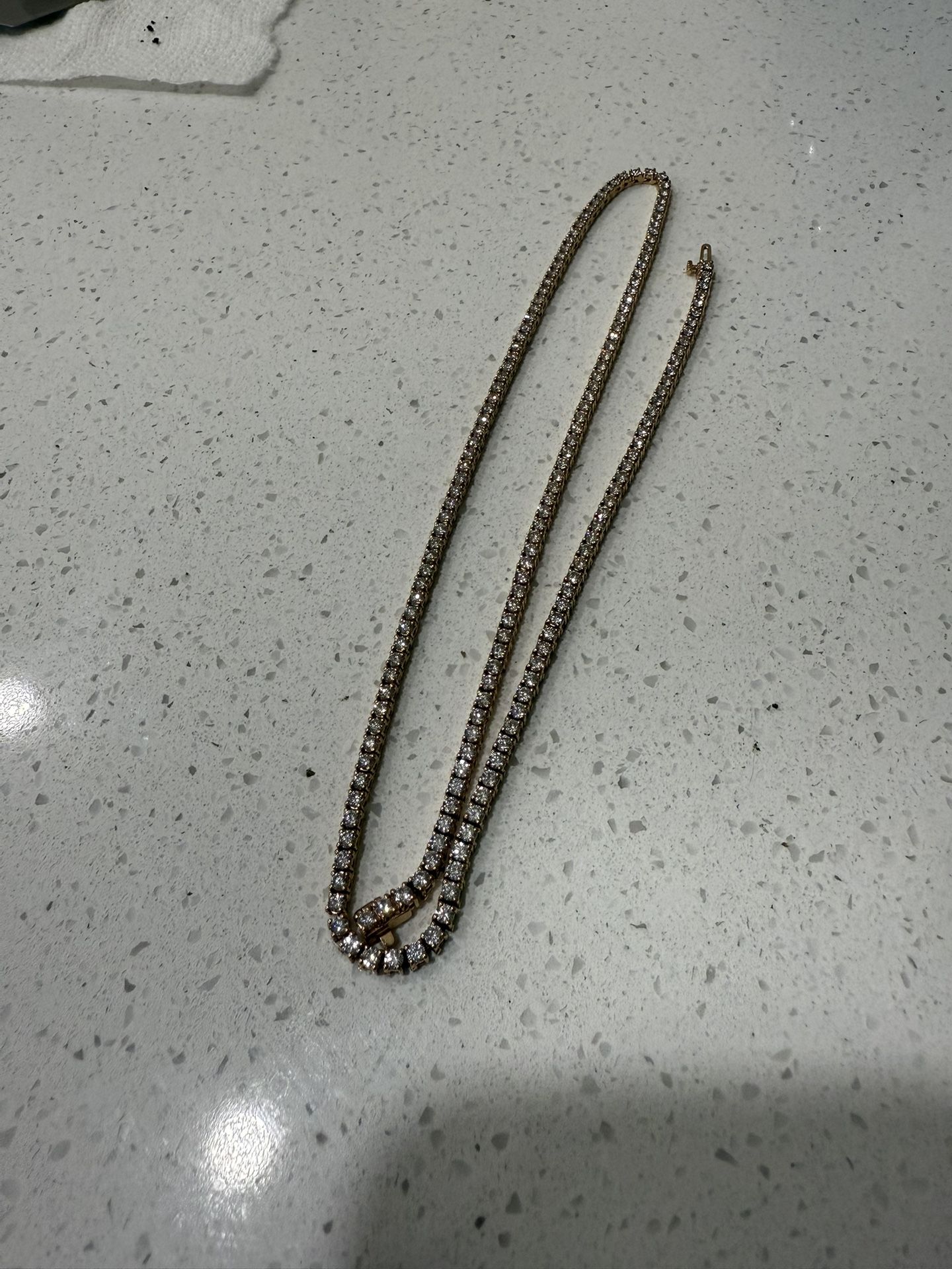 14k Rose Gold Tennis Chain 22.5"