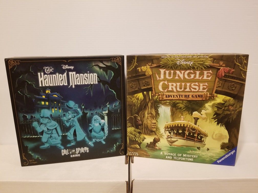 Disney Boardgame Lot Of 2 Haunted Mansion And Jungle Cruise