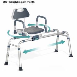 Sliding Shower Transfer Bench with Swivel Seat