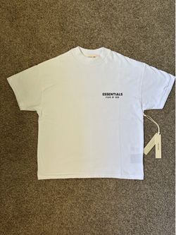 White Essential Shirt with Black Letters