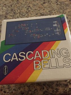 New In Box Vintage Glass Cascading Bells Chimes 