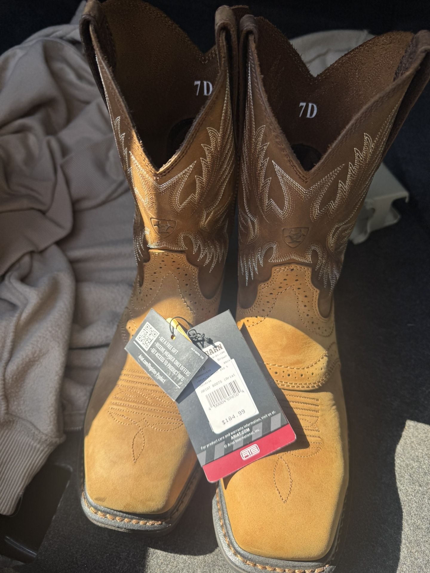 Ariat Steel Toe Sierra Boots 7D