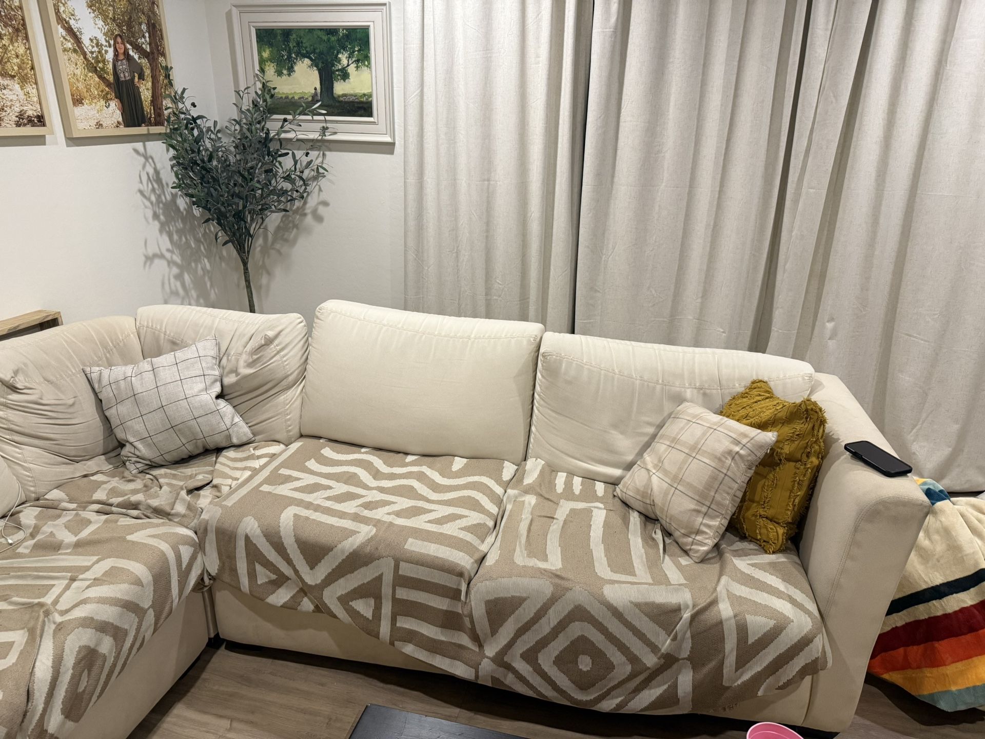 White Sectional