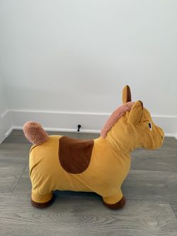 Kids Inflatable Plush Horse Hopper Toy