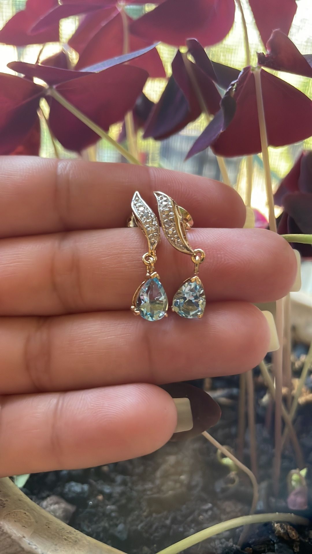 Drop Earrings Aquamarine