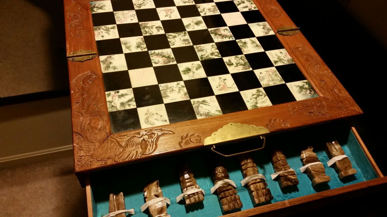 Antique chessboard