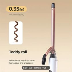0.35 Volume White Electric Curling Iron