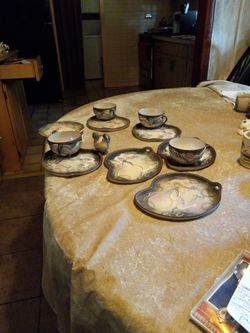 VINTAGE 1920 JAPANESE DRAGON TEA SET