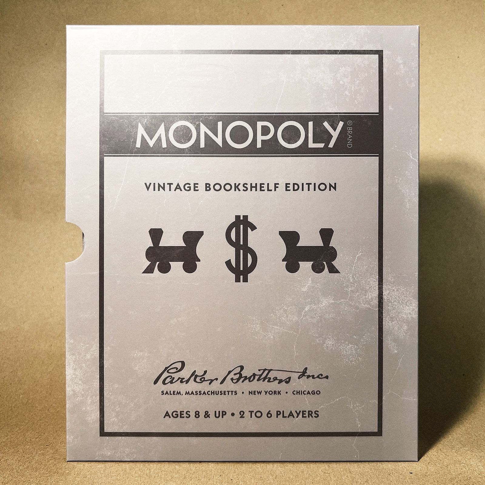 (NEW) Monopoly Vintage Bookshelf Edition Deluxe Linen Book Board Game Complete