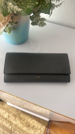 Celine grey leather wallet