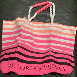 New Victoria  Secret Women’s  Stripped Multicolor  Beach Bag 