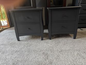 Pair of modern gray nightstands 24”22”
