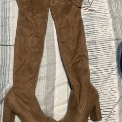 Brown Thigh High Boots Size 6