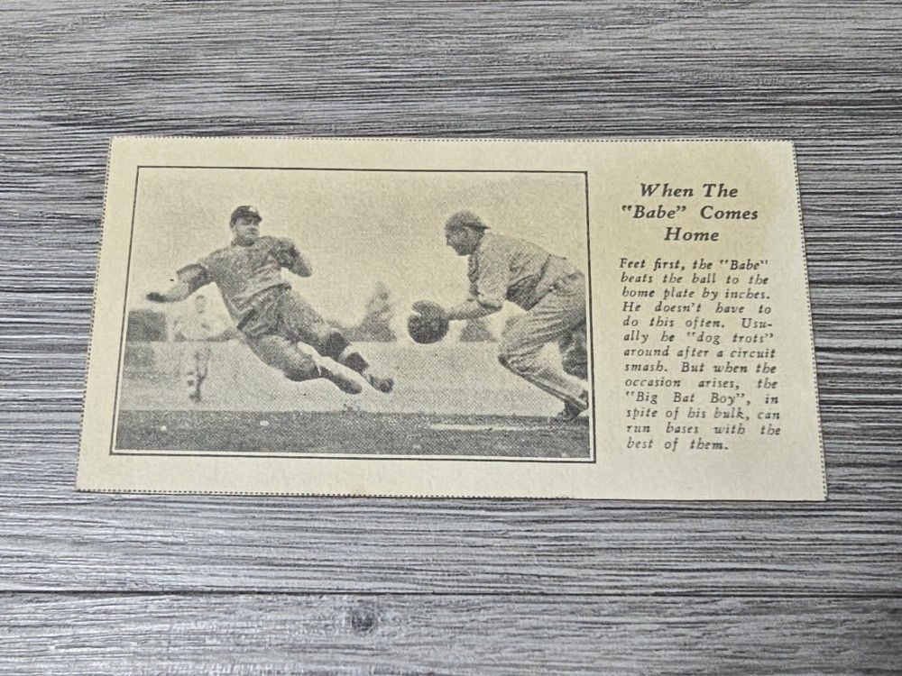 1928 Fro Joy Ice Cream Babe Ruth #4 When the Babe comes home NY Yankees HOF