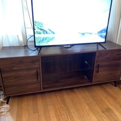 Chestnut  Wood TV Console 