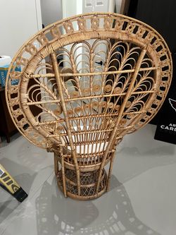 Vintage wicker peacock chair