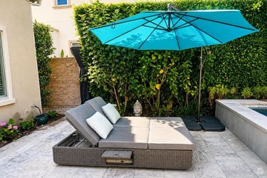 Outdoor Wicker Double Chaise Lounge