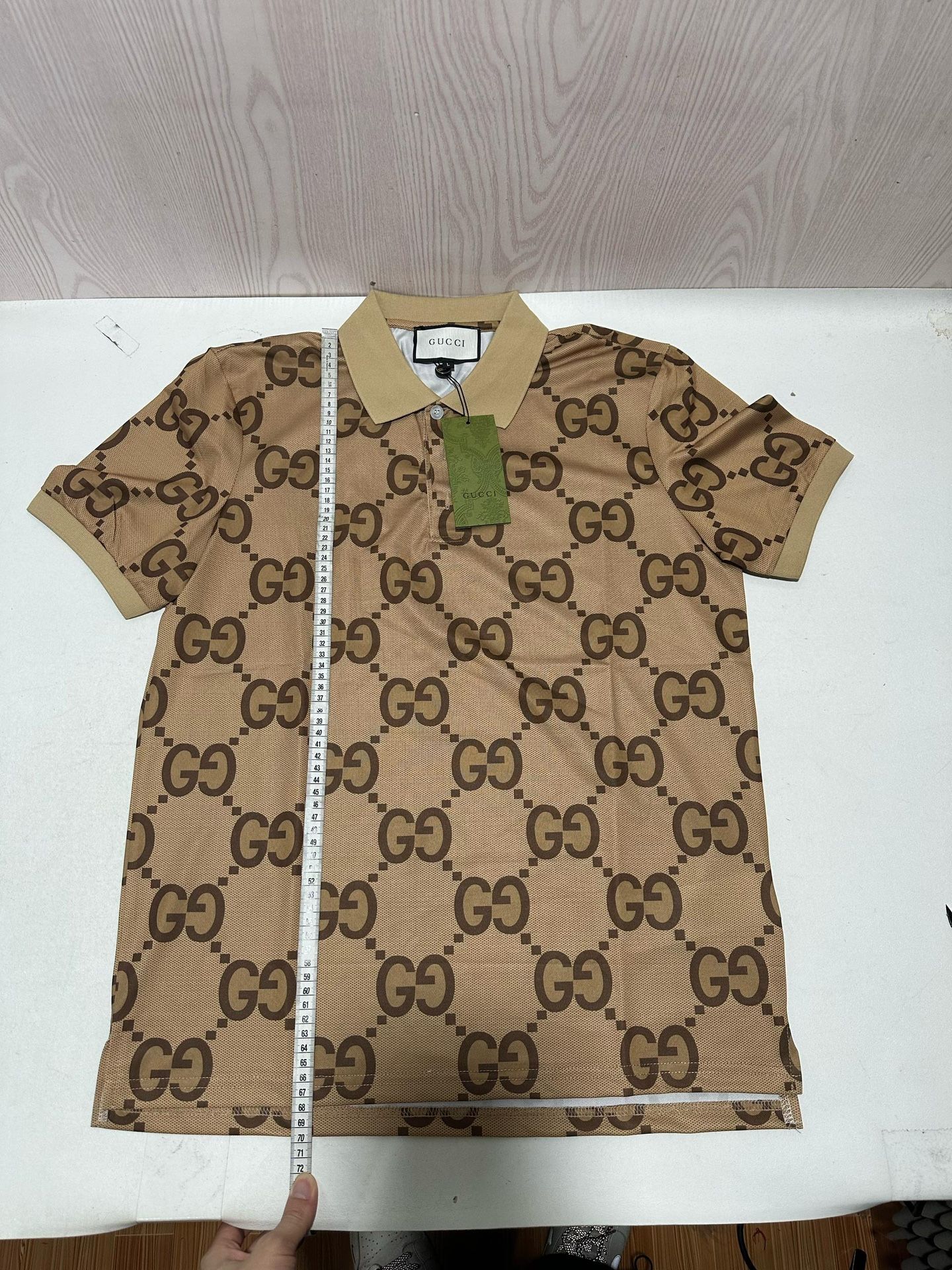 Gucci GG Monogram Polo - Beige - Size L