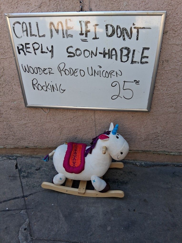 Wooden Rocking Unicorn