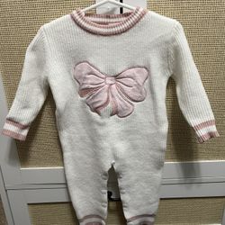 Baby Girl Knitted Jumpsuit 6-9 Months 