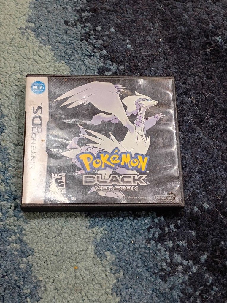 Pokemon Black Nintendo DS Game With Case 