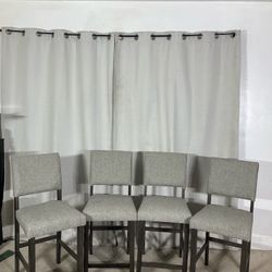 Gray 24” Chairs / Stools (4)