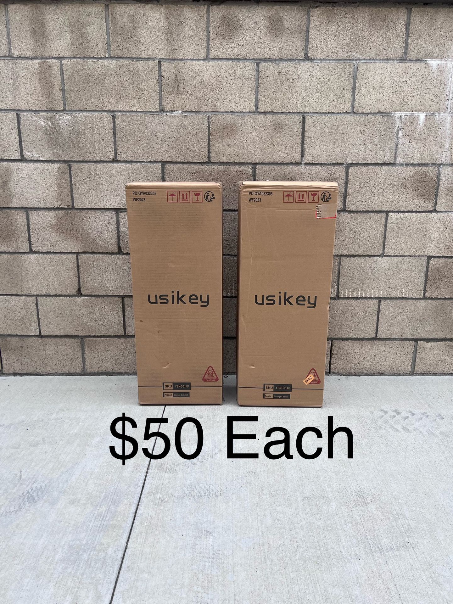 NEW Brown Storage Cabinet w/1 Drawer, 2 Doors, 3 Shelves, Free Standing Cupboard w/4 Legs for Bedroom Home Office **$50 Each**