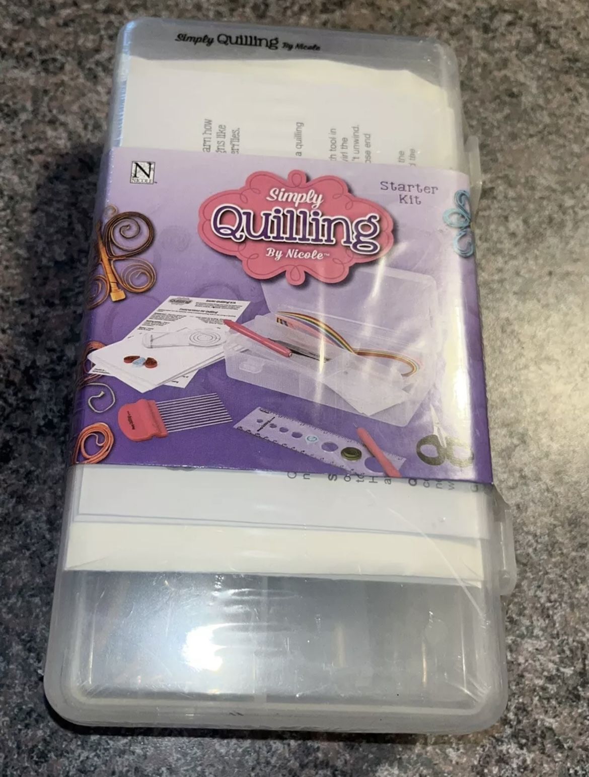 NICOLE Simply Quilling Starter Kit Includes Tools Paper Tags Cards Storage Box