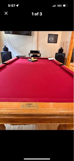 Pool Table (Delivery Included) 8 Foot AMF BILLIARDS - Carved wood
