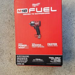 Milwaukee 18v Fuel Midtorque Impact Wrench 1/2 Brand New Tool Only 