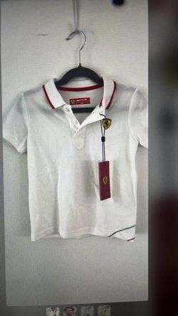 Ferrari Scuderia  3/4 T White Polo Shirt with Tags