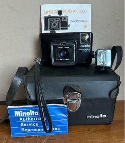 Minolta Autopak 600-X 126mm Film Compact Camera w/ 38mm ROKKOR Lens