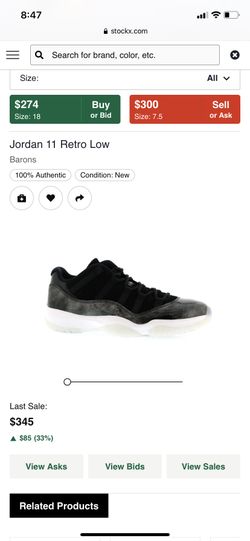 Jordan 11 Low Baron