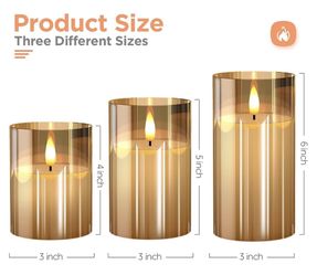Electric Candles Golden Color 4 Sets