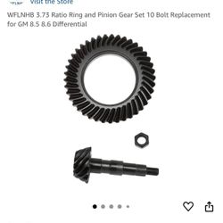 WFLNHB 3.73 Ratio Ring and Pinion Gear Set 10 Bolt Replacement for GM 8.5 8.6 Differential Serial code(l) 135 