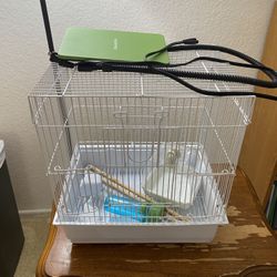 Parakeet Bird Cage With Accessories 