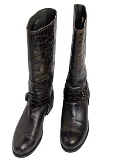 Women's Harness Boots EU 41
US 10-10.5 Made in Italy Croc Print