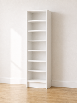 7-Shelf Reach-In Closet Tower - 32"W x 84"H x 14"D, White Melamine (32mm Modular)