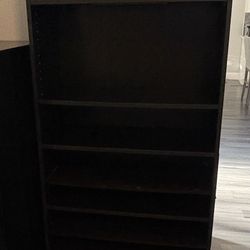 Tall black 8 shelf bookshelf