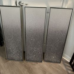Silver Shimmer 3 Piece Wall Art 12x36