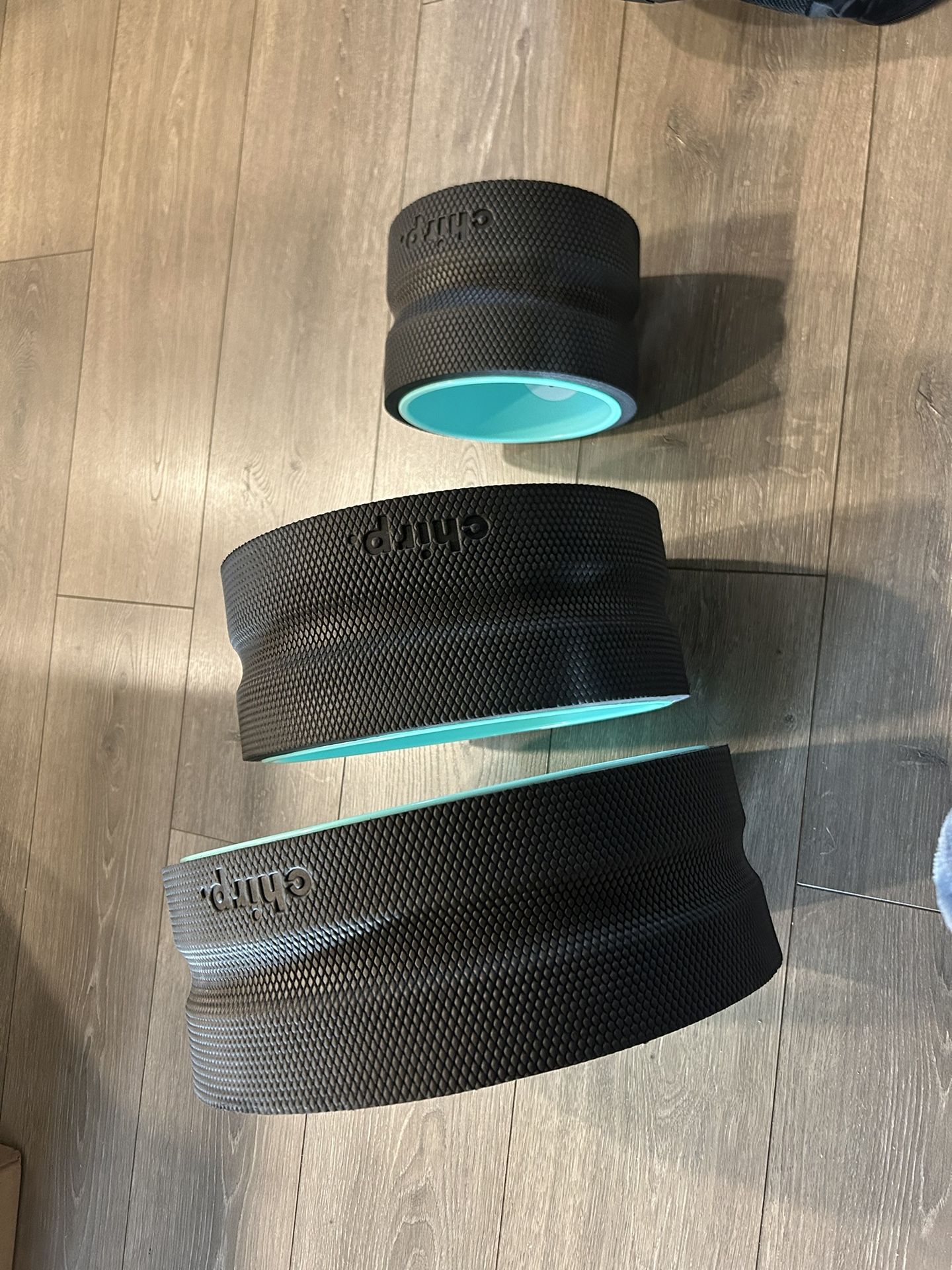 3 Chirp Foam Rubber Wheels w/bag - Back Pain Relief - Muscle Therapy - Massage!