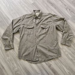Cabelas Shirt Mens Large Long Sleeve Button Up Fishing Shirt Pockets (READ)