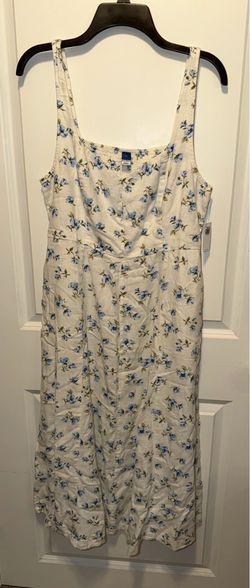 Brand new with tags Old Navy Women's Fit & Flare Sleeveless Linen-Blend Midi Dress size large