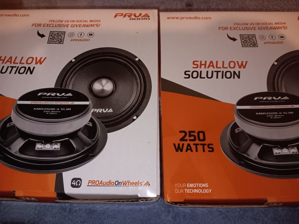 New Pair of Prv Bullet 6.5" Loudspeakers 
