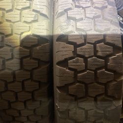 A set of four. 8 R 19. Five Goodyear. R. S. D. Snow tires.