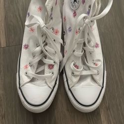 Flowery White Converse
